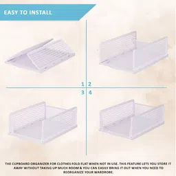 Aura White Set of 4 Regular Drawer Organiser Organisers image 5