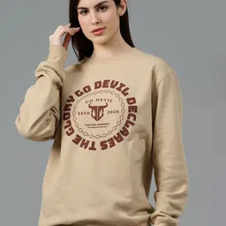 GO DEVIL Women Printed Sweatshirt-image-46
