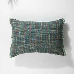 FREEDOM TREE Circuitree Green & White Geometric Printed Rectangle Cushion Cover-30