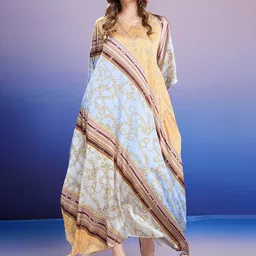 LABEL AARNA Floral Print Satin Maxi Dress-image-50
