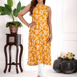 AMOUS Floral Printed Straight Kurtas-image-25