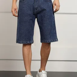 ANGERHOOD Men Mid-Rise Loose Fit Denim Shorts-57