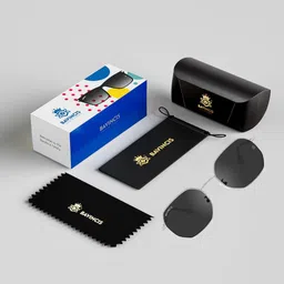 BAVINCIS Unisex Oval Sunglasses with Polarised and UV Protected Lens-7
