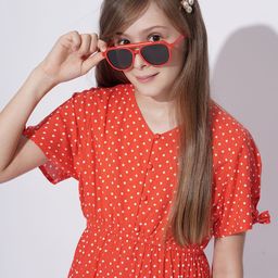 Vero Moda Polka Dot Print Puff Sleeve Fit & Flare Dress-image-38