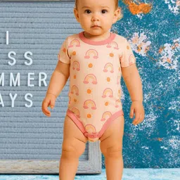 FASHION GRAB Infants Quirky Printed Pure Cotton Round Neck Bodysuits-image-34