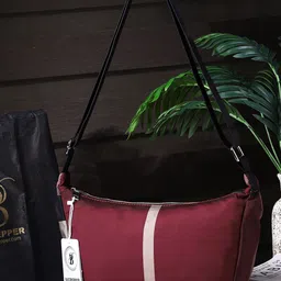 Bag Pepper Checked Canvas Shopper Sling Bag-21