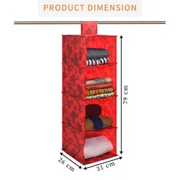 Kuber Industries Red 2 Pieces Foldable Multi-Utility Organisers image 5