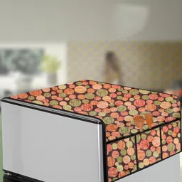 The Furnishing Tree Multi-Coloured Printed Refrigerator Cover-1
