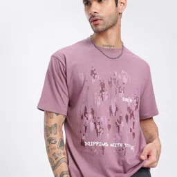glitchez Comfy Drip Printed Oversized T-shirt-image-13