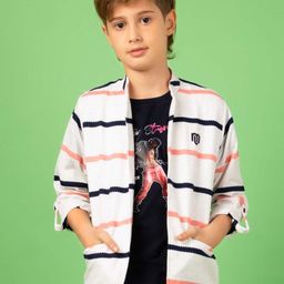 MashUp Boys Classic Windowpane Checks Opaque Checked Casual Shirt-image-46
