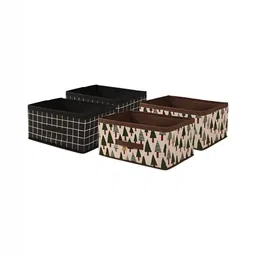 Aura White 4 Pieces Checked Regular Drawer Organisers-29