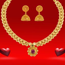 Heer Collection Gold Plated Choker Set-image-21