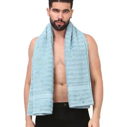 Dollar Blue Striped Bamboo 600 GSM Bath Towel-53