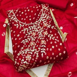 HERE&NOW Embellished Unstitched Dress Material-picture-15