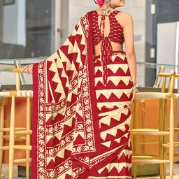 KALINI Printed Block Print Saree image 4