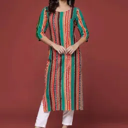 Anouk Rustic Selection Of 4 Ethnic Motifs Printed Round Neck Straight Kurtas image 2