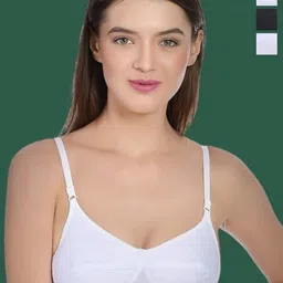 Aimly Women Pack of 3 Cotton Non-Padded Non-WiredMedium Coverage T-shirt Bra-image-11