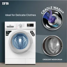 ifb 7 kg with Steam Wash, Aqua Energie, Anti-Allergen Fully Automatic Front Load with In-built Heater White image 4