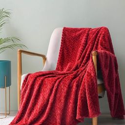 MORADO Maroon 300 GSM Double Bed Blanket-image-63