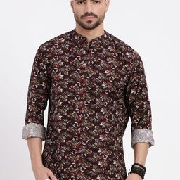 SHOWOFF Men Smart Slim Fit Floral Opaque Printed Casual Shirt-image-30