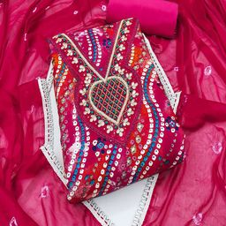 ASISA Embroidered Unstitched Dress Material-image-82