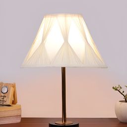 Aura Off White Metal Contemporary Frusturical Shaped Table Lamp-image-3
