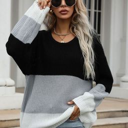 StyleCast Women Colourblocked Printed Pullover-picture-10