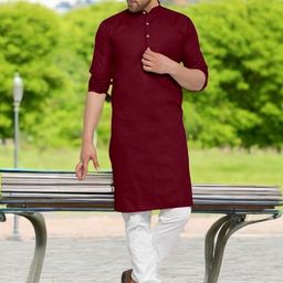 ANUJ FASHION Men Blended Straight Kurtas-picture-6