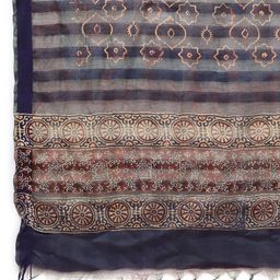 LOOM LEGACY Ethnic Motifs Printed Cotton Silk Block Print Dupatta image 2