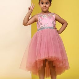 Toy Balloon kids Girls Floral Embellished Net Fit & Flare Dress-picture-47