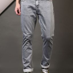 V-Mart Men Mid-Rise Light Fade Cotton Denim Jeans-image-98