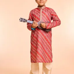 Manyavar Boys Floral Printed Kurta with Pyjama-image-88