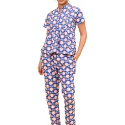 YELLOW BLOOM Women Floral Printed Pure Cotton Top With Trouser Co-Ords-picture-19