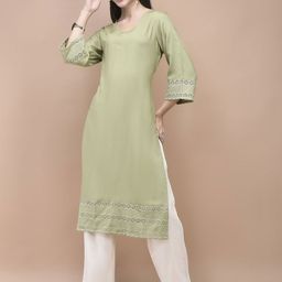 Shree Women Embroidered V-Neck Straight Kurta-picture-31