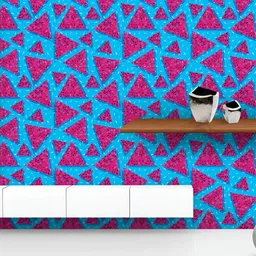 ArtzFolio Printed UV-Resistant Anti-Bacterial Retro Geometric Shapes Peel & Stick Wallpaper-image-53
