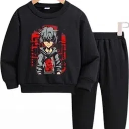 GCYX Boys Black Cotton Blend Clothing Set-picture-41