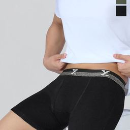 XYXX Pack Of 3 Pure Super Combed Cotton Long Trunks-image-89