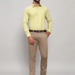 Cantabil Original Checked Spread Collar Cotton Regular Fit Formal Shirt-image-86
