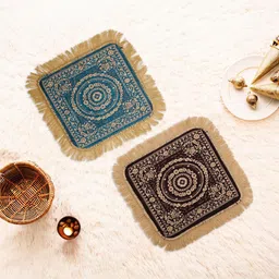 Kuber Industries 2-Psc Blue & Beige Printed Floor Mats-14