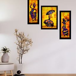 Chaque Decor Brown & Grey 1 Piece Wood Abstract Wall Paintings-image-96