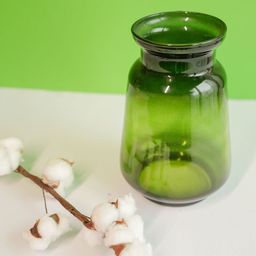ArteCasa Emerald-Green Glossy Glass Vase With Cotton Vase-image-24