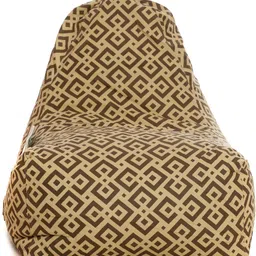 txor XXL Hackey Cotton Canvas Geometric Printed Bean Bag Chair With Bean Filling-picture-0