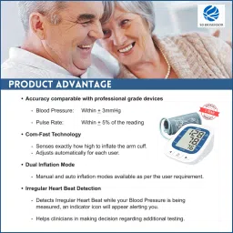 STANDARD Digital Automatic Blood Pressure Monitor | Meter for Bp Check & Pulse Rate | Dual Power Device - Bp Monitor image 4