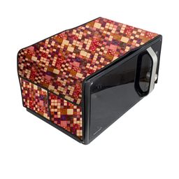 The Furnishing Tree Waterproof & Dustproof PVC Microwave Oven Top Cover with 4 Utility Pockets Abst-image-49