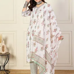 Moda Rapido Women Ethnic Motifs Printed Regular Kurta with Trousers & With Dupatta-27
