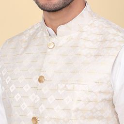 KRAFT INDIA Sequence Work Woven Nehru Jacket image 2
