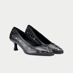 Oroh Women Party Pointed Toe Kitten Pumps-15