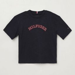 Tommy Hilfiger Boys V-Neck Drop-Shoulder Sleeves Raw Edge T-shirt-image-84