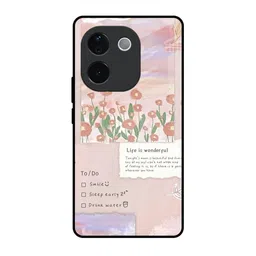 QRIOH Floral Printed Vivo T3 Pro 5G Back Case Mobile Accessories-13