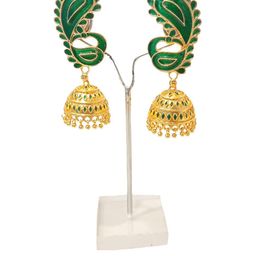 Balaji Gold Dome Shaped Drop Earrings-image-86